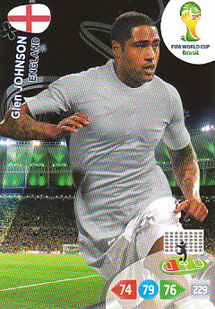 Glen Johnson England Panini 2014 World Cup #132